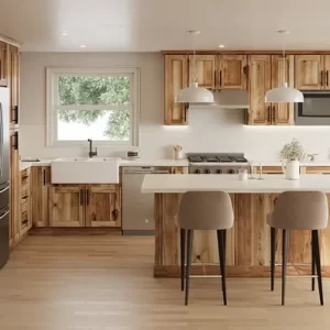 Natural Hickory Shaker Kitchen Cabinets